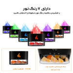 دستگاه بخور و رطوبت‌ساز سرد 1.4 لیتری، منبع انرژی کابل USB، با قابلیت خاموشی خودکار بعد از اتمام آب، فناوری تولید یون و تنظیم زمان، دارای نور RGB و کریستال‌های سنگ نمک، مدل TOUCH-10W
