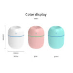 دستگاه بخور سرد 0.22 لیتری، میزان کارکرد مداوم 3.5 ساعت، منبع انرژی کابل USB، دارای قابلیت خاموشی خودکار و چراغ LED، مدل تخم مرغی