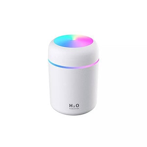 دستگاه بخور و رطوبت‌ساز سرد 0.3 لیتری، مناسب برای فضای 30 مترمربع، منبع انرژی کابل USB، با قابلیت خاموشی خودکار، همراه با 3 عدد فیلتر اضافه، دارای نور رنگین‌کمانی، مدل DQ-107