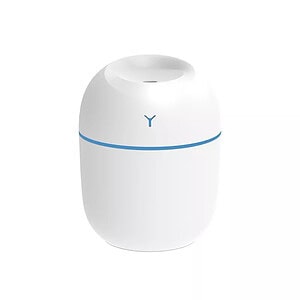 دستگاه بخور سرد 0.22 لیتری، میزان کارکرد مداوم 3.5 ساعت، منبع انرژی کابل USB، دارای قابلیت خاموشی خودکار و چراغ LED، مدل تخم مرغی