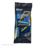 خود تراش سیلور مدل Rubber Grip Blue بسته 5 عددی