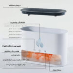دستگاه بخور و رطوبت‌ساز سرد 1.4 لیتری، منبع انرژی کابل USB، با قابلیت خاموشی خودکار بعد از اتمام آب، فناوری تولید یون و تنظیم زمان، دارای نور RGB و کریستال‌های سنگ نمک، مدل TOUCH-10W
