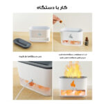 دستگاه بخور و رطوبت‌ساز سرد 1.4 لیتری، منبع انرژی کابل USB، با قابلیت خاموشی خودکار بعد از اتمام آب، فناوری تولید یون و تنظیم زمان، دارای نور RGB و کریستال‌های سنگ نمک، مدل TOUCH-10W