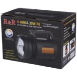 چراغ قوه شارژی R&R R-6000A-30W-T6