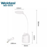 چراغ مطالعه شارژی ویداسی Weidasi WD-6059