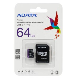 رم میکرو 64 گیگ ای دیتا Adata Premier U1 C10 80MB/s + خشاب