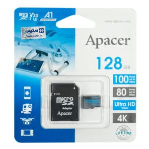 رم میکرو 128 گیگ اپیسر Apacer Rioo A1 V30 U3 C10 100MB/s + خشاب