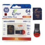 رم میکرو 64 گیگ ویکومن Vicco Final All In One U3 A1 90MB/s + رم ریدر