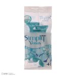 خود تراش ژیلت مدل Simply venus بسته 4 عددی
