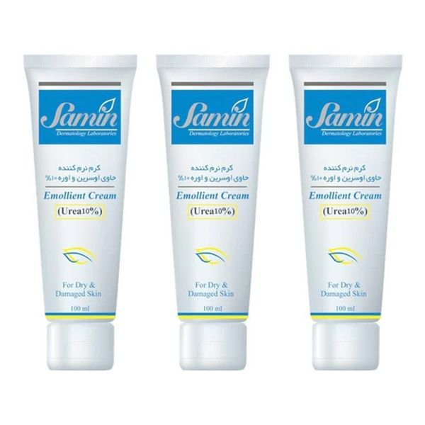 کرم نرم کننده ثمین مدل اوسرین و اوره 10 درصد حجم 100 میلی لیتر بسته 3 عددی