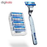 تیغ یدک اصلاح ژیلت مدل مچ تری توربو بسته 4 عددی