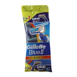 خودتراش ژیلت سری 5+1 BLUE2 PLUS بسته 6 عددی