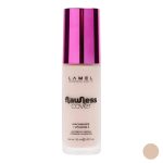 کرم پودر مایع لامل مدل Flawless Cover شماره 03 مناسب برای انواع پوست حجم 30 میلی‌لیتر