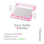 تیغ یدک پنرول مدل PRCL - Razor Refills 6 X3 بسته 3 عددی