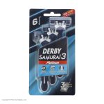 خود تراش دربی مدل Samurai 3 بسته 6 عددی