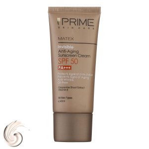 کرم ضدآفتاب بدون رنگ پرایم مدل Anti Aging SPF50، حجم 40 میلی‌لیتر