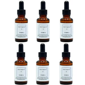سرم ضد چروک درماپلاس مدل Vitamine A مناسب برای انواع پوست حجم 30 میلی لیتر بسته 6 عددی