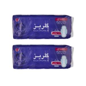 نوار بهداشتی گلریز مدل بالدار مجموعه 2 عددی