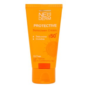 کرم ضد آفتاب بدون رنگ نئودرم SPF 50 مدل PROTECTIVE ‌مناسب پوست‌های چرب و مختلط حجم 50 میلی‌لیتر