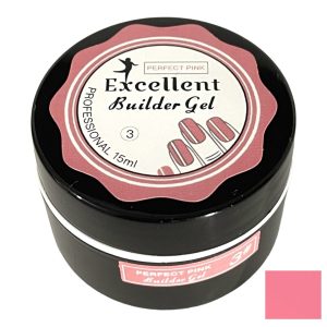 بیلدر ژل کاشت ناخن اکسلت مدل Perfect Pink حجم 15 میلی لیتر