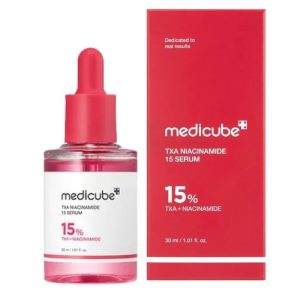 سرم روشن کننده پوست مدیکیوب مدل TXA + NIACINAMIDE 15% مناسب برای انواع  پوست حجم 30 میلی لیتر