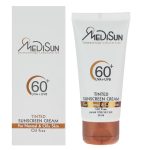 کرم ضد آفتاب رنگی مدیسان SPF 60 مدل Tinted مناسب پوستهای چرب و معمولی حجم 50 میلیلیتر