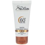 کرم ضد آفتاب رنگی مدیسان SPF 60 مدل Tinted مناسب پوستهای چرب و معمولی حجم 50 میلیلیتر
