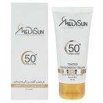 کرم ضد آفتاب رنگی مدیسان SPF 50 مدل Tinted ‌مناسب پوست‌های خشک و معمولی حجم 50 میلی‌لیتر