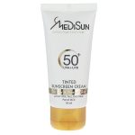 کرم ضد آفتاب رنگی مدیسان SPF 50 مدل Tinted ‌مناسب پوست‌های خشک و معمولی حجم 50 میلی‌لیتر