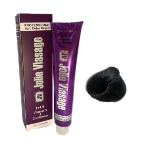رنگ مو ژولیا ویسیژ شماره c1-1.1 حجم 100 میلی لیتر رنگ مشکی پرکلاغی