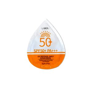 فلوئید ضد آفتاب بی‌رنگ دست و گردن و چشم لایکو SPF 50 مدل مسافرتی ساشه‌ ای محافظ UVA/UVB مناسب برای انواع پوست حجم 10 میلی‌لیتر