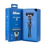 خود تراش سیلور مدل SL001 با 3 عدد تیغ یدک، به همراه تیغ یدک Reflex بسته ۴ عددی و تیغ یدک Ceramic بسته ۴ عددی