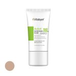 فلوئید ضدآفتاب رنگی ویتالیر SPF50 مدل Activit، مناسب پوست‌های چرب، حجم 50 میلی‌لیتر