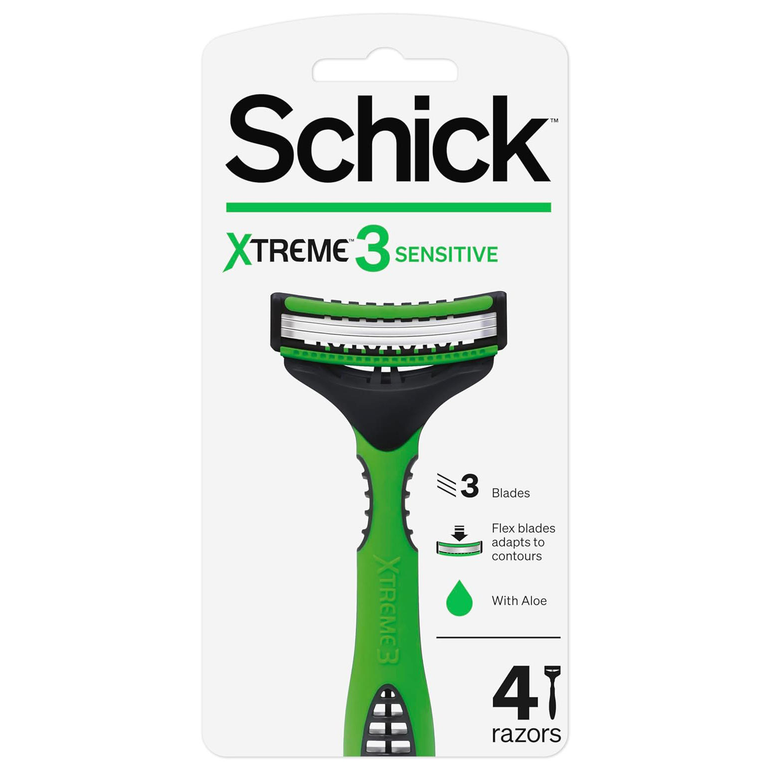 خود تراش شیک مدل xtreme3 sensitive بسته 4 عددی