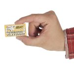 تیغ یدک بیک مدل  double edge platinum  بسته 8 عددی