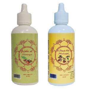 روغن تقویت کننده مو، مژه و ابرو مرهم یاب مدل شش گیاه و جوجوبا حجم 80 میلی لیتر مجموعه 2 عددی