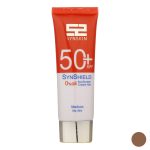ژل ضد آفتاب رنگی ساین اسکین SPF 50 مدل M مناسب پوستهای چرب چرب حجم 50 میلیلیتر