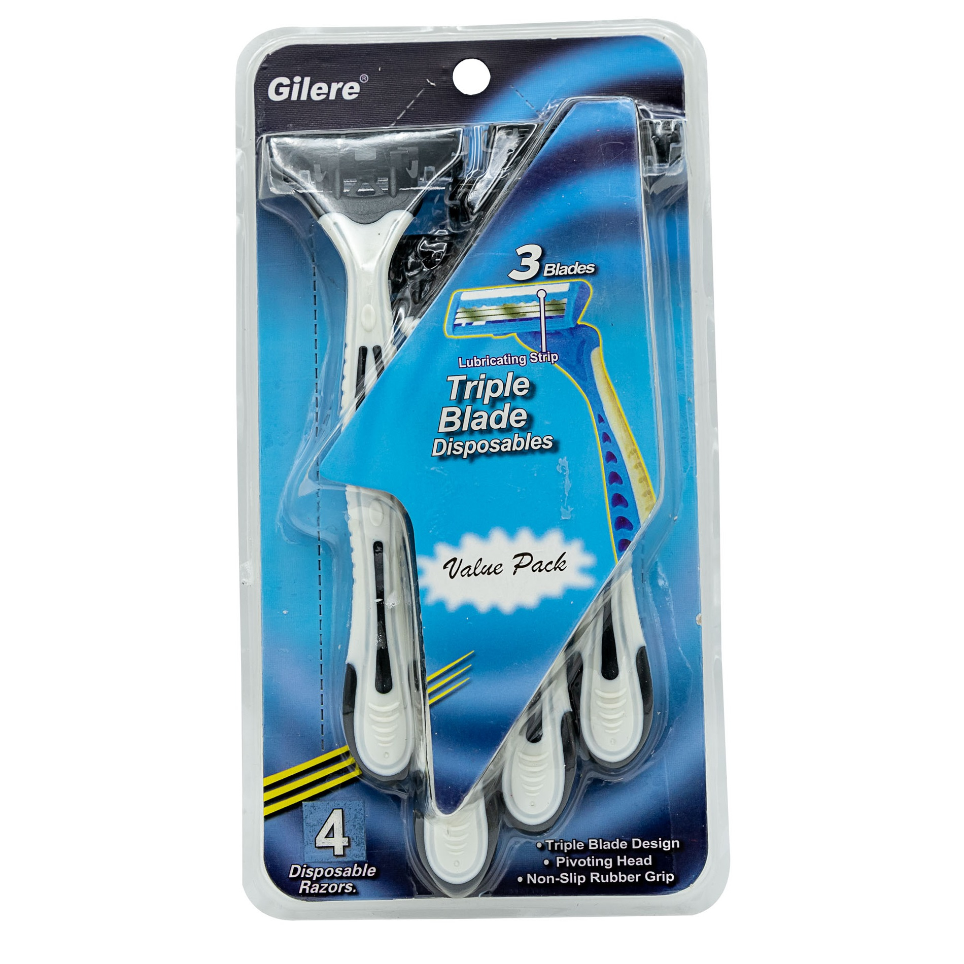 خود تراش ژیلر مدل Tripl Blade کد GRX-3M بسته 4 عددی