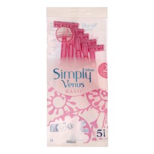 خود تراش ژیلت مدل SIMPLY Venus basic بسته 5 عددی