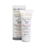 كرم ضدآفتاب بي رنگ دست،صورت،گردن،بدن مايرئالو SPF 50 مدل كلاسيك محافظ در برابر اشعه UVA و UVB مناسب براي انواع پوست حجم 50 ميلي ليتر