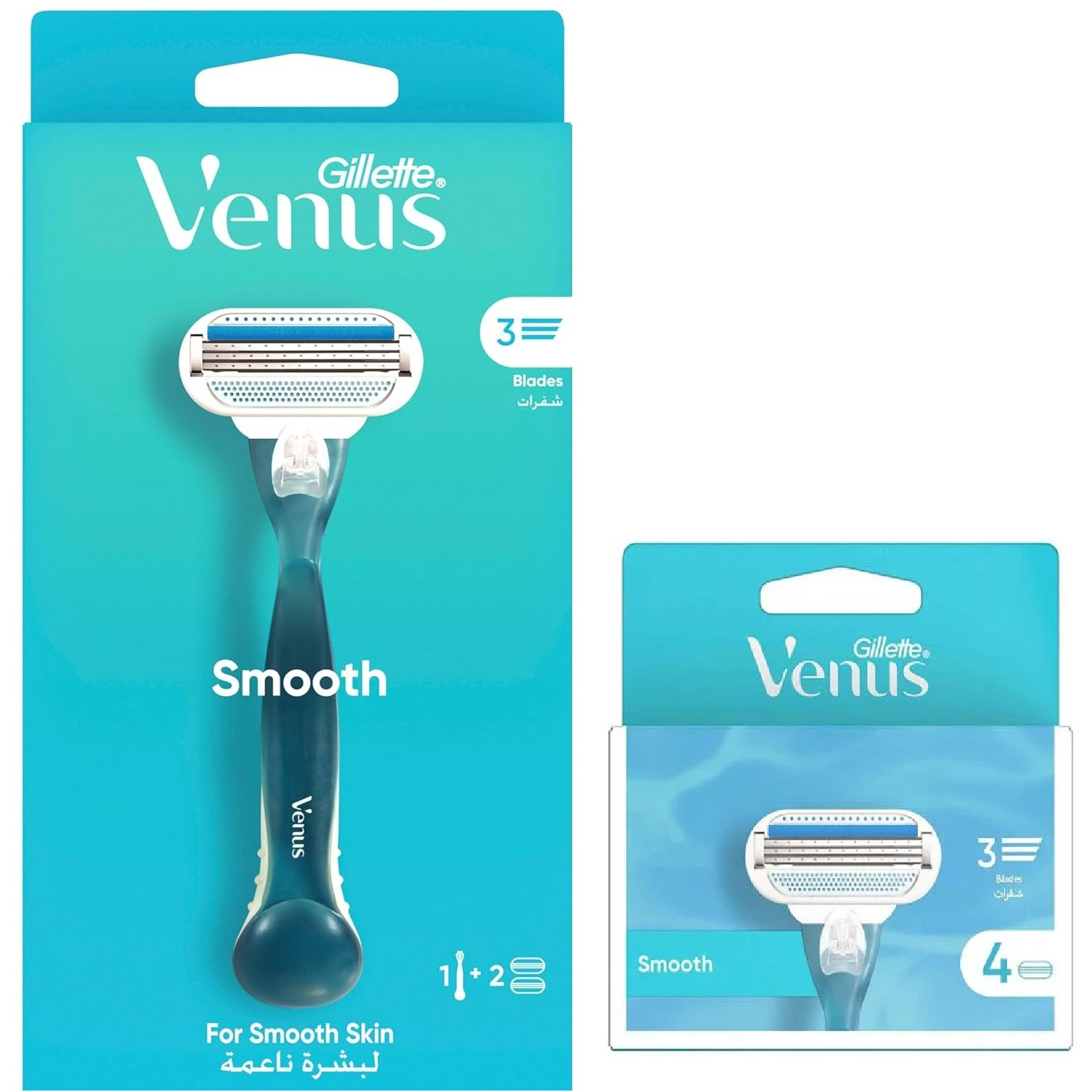 خود تراش ژیلت مدل Venus Smooth به همراه یدک بسته 4 عددی