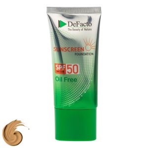 کرم ضد آفتاب رنگی صورت دیفکتو SPF 50 مدل LB محافظ در برابر اشعه UVA،UVB مناسب برای پوست چرب حجم 50 میلیلیتر