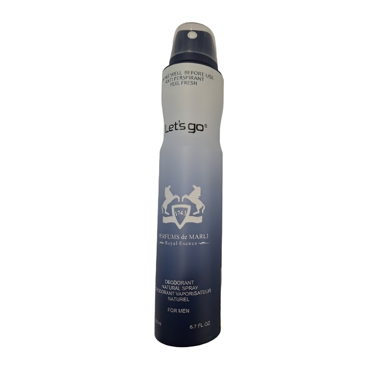 اسپری دئودورانت مردانه لتس گو مدل marley essence حجم 200 میلی لیتر