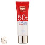 فلوئید ضدآفتاب بدون رنگ ساین اسکین SPF50 مدل SYN SHIELD، مناسب پوست‌های چرب، حجم 50 میلی‌لیتر