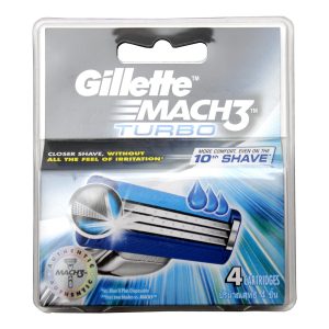 تیغ یدک ژیلت مدل Mach 3 Turbo Anti Theft بسته 4 عددی