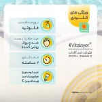 فلوئید ضدآفتاب بی‌رنگ ویتالیر SPF50 مدل Vitamin C مناسب انواع پوست، حجم 50 میلی‌لیتر