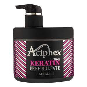 ماسک ترمیم کننده مو اسیفکس مدل Keratin مناسب برای انواع مو حجم 500 میلی لیتر