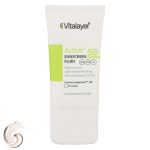 فلوئید ضدآفتاب بیرنگ ویتالیر SPF50 مدل Activit، مناسب پوستهای مختلط و چرب، حجم 50 میلیلیتر