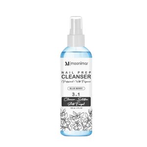 کلینزر کاشت ناخن مونیمار مدل Blue Berry حجم 150 میلی لیتر