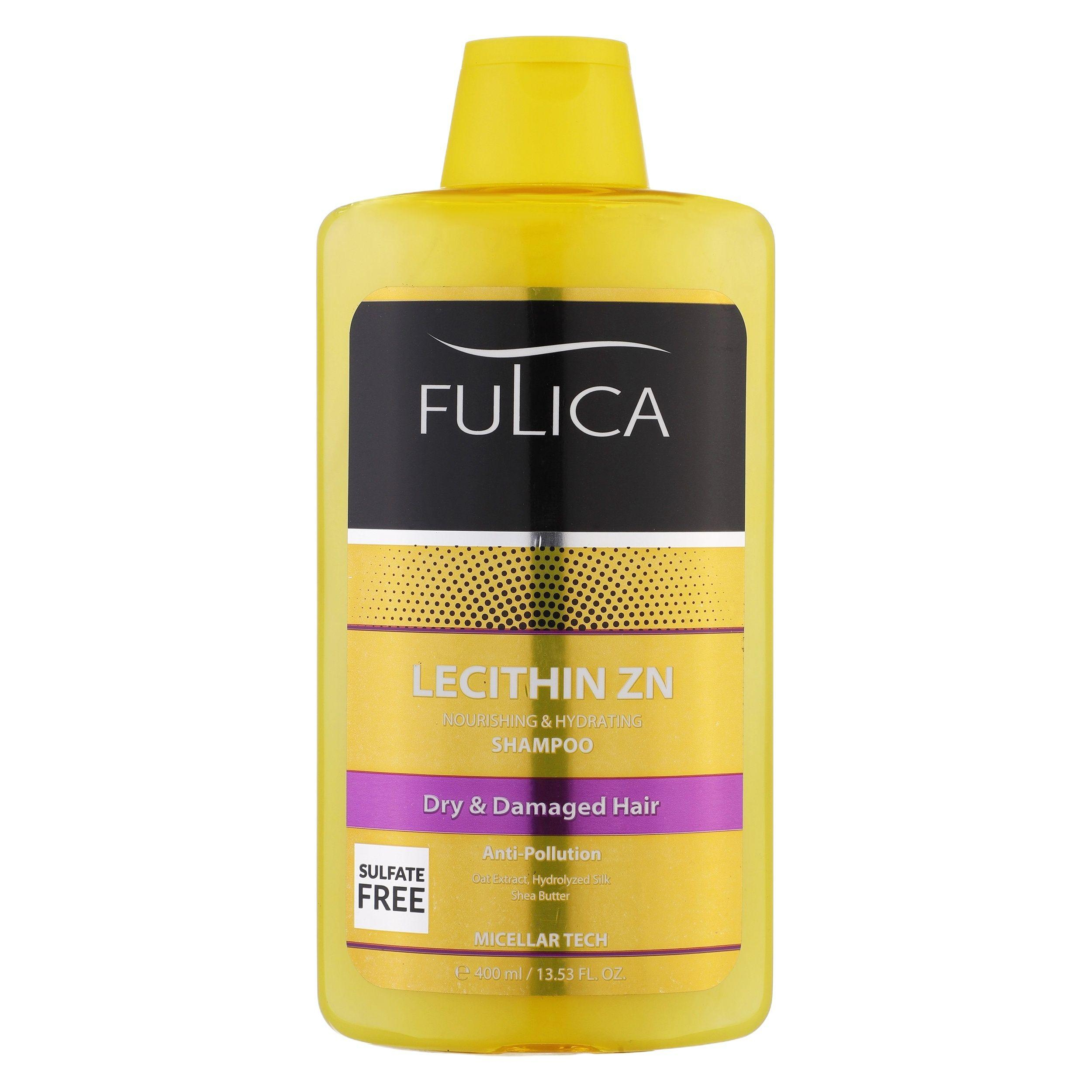 شامپو مو فولیکا مدل LECITHIN ZN مناسب موهای خشک و آسیب دیده حجم 400 میلی لیتر